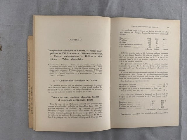 R. Bierry et B. Gouzon : Les Huîtres de Consommation. A travers les âges - Biologie - Élevage et production - Valeur alimentaire - Salubrité (Actualités Scientifiques et Industrielles)