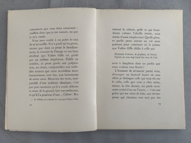 Colette : Discours de Réception à l'Académie Royale Belge de Langue et de Littérature Françaises