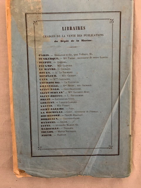 F.A.E. Keller : Exposé du Régime des Courants observés depuis le XVIe siècle jusqu'à nos jours dans la Manche et la mer d'Allemagne et de leur Supputation da la Navigation Général à l'aide du Routier Compteur