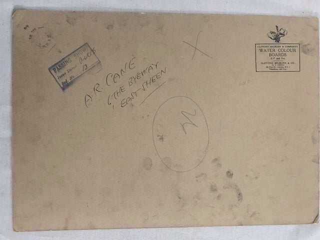 A.R. Cane : Original drawing 'Old Lady and Seaman'