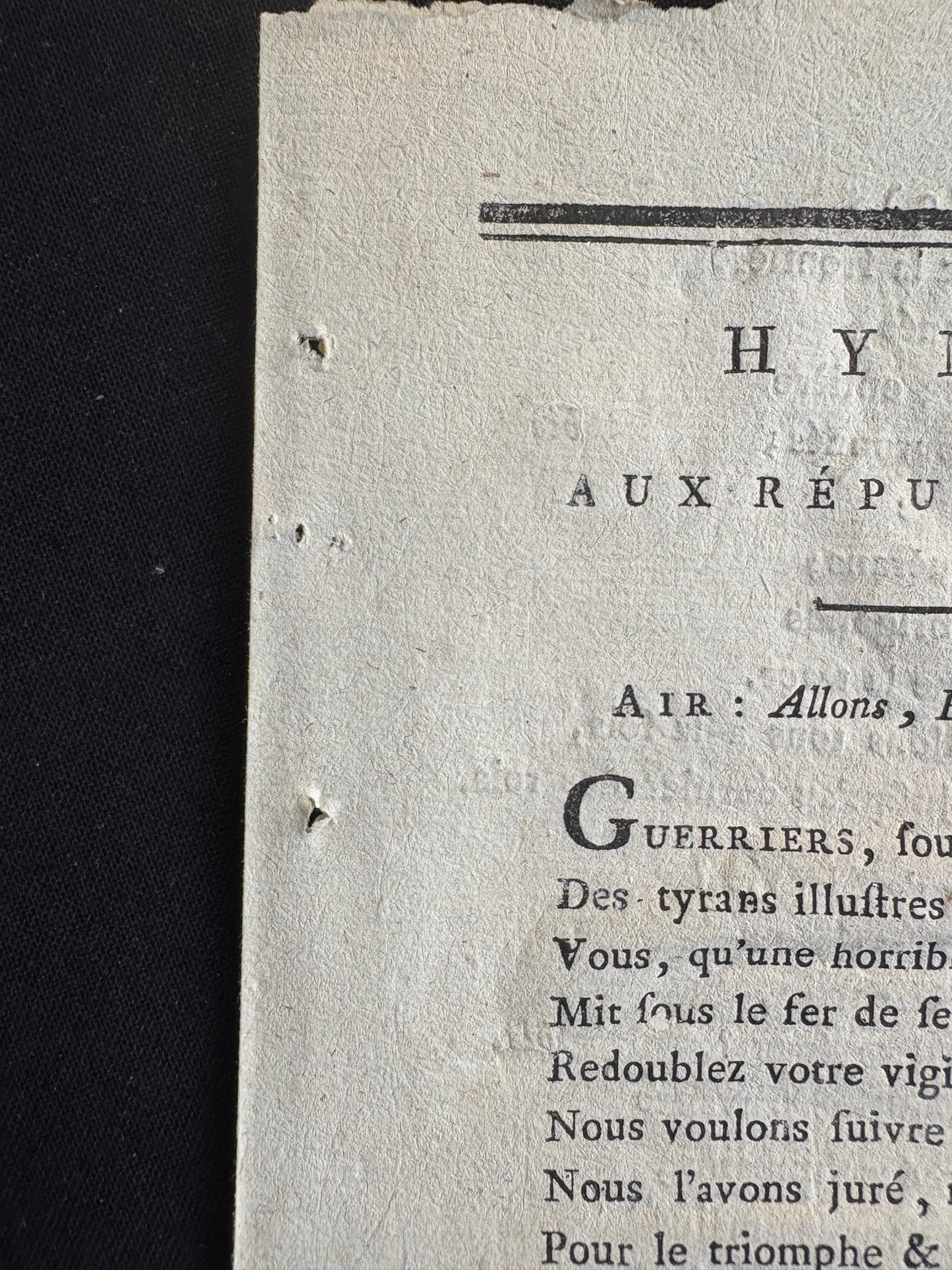 [Antoine Sérieys] : Hymne aux Républicains. Air : “Allons, Enfans…”
