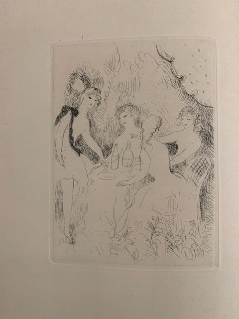 Maurice de‎ Ombiaux : Les Belles à Table suivi du Coup du Milieu [avec eau-forte de Marie Laurencin]