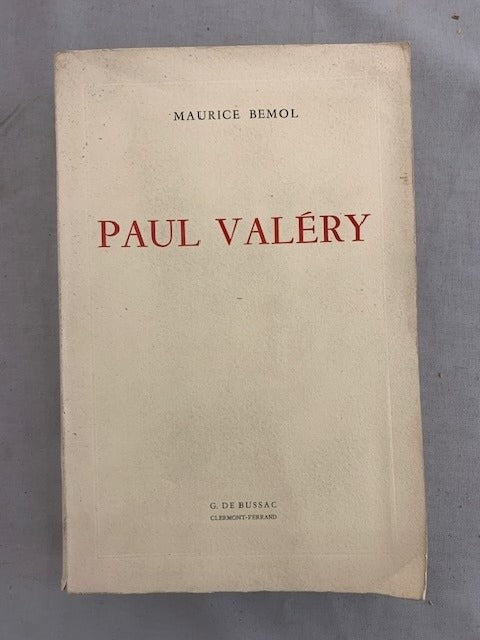 Maurie Bemol : Paul Valéry [avec envoi de l'auteur]