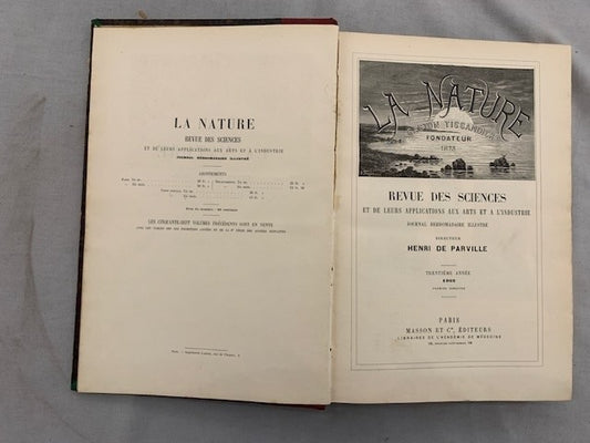 Gaston Tissandier : La Nature. Revue des Sciences et de leurs Applications aux Arts et à l'Industrie. Journal Hebdomadaire illustré. Trentième année 1902. Premier Semestre
