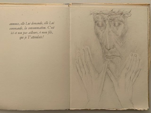 Paul Claudel : Ferveur. Avec 8 dessins originaux d'Emilienne Milani [signé par Paul Claudel  on joint une lettre signé de Claudel et plusieurs dessins originaux et documents d'Emilienne Milani)