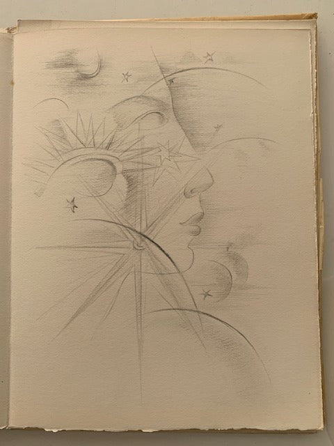 Paul Claudel : Ferveur. Avec 8 dessins originaux d'Emilienne Milani [signé par Paul Claudel  on joint une lettre signé de Claudel et plusieurs dessins originaux et documents d'Emilienne Milani)