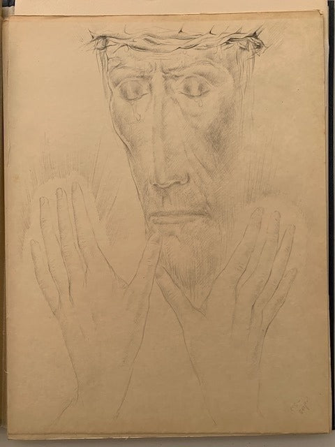 Paul Claudel : Ferveur. Avec 8 dessins originaux d'Emilienne Milani [signé par Paul Claudel  on joint une lettre signé de Claudel et plusieurs dessins originaux et documents d'Emilienne Milani)