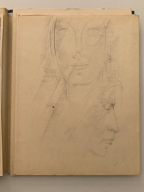 Paul Claudel : Ferveur. Avec 8 dessins originaux d'Emilienne Milani [signé par Paul Claudel  on joint une lettre signé de Claudel et plusieurs dessins originaux et documents d'Emilienne Milani)