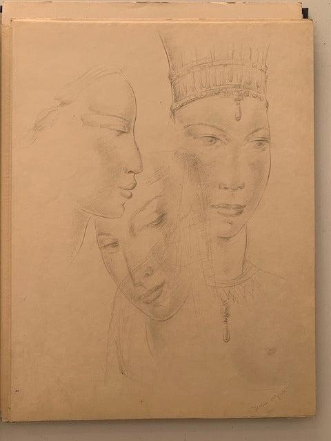 Paul Claudel : Ferveur. Avec 8 dessins originaux d'Emilienne Milani [signé par Paul Claudel  on joint une lettre signé de Claudel et plusieurs dessins originaux et documents d'Emilienne Milani)