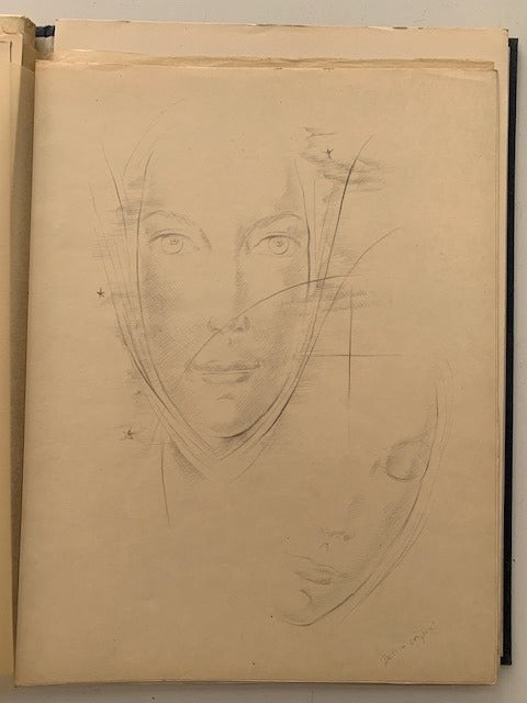 Paul Claudel : Ferveur. Avec 8 dessins originaux d'Emilienne Milani [signé par Paul Claudel  on joint une lettre signé de Claudel et plusieurs dessins originaux et documents d'Emilienne Milani)