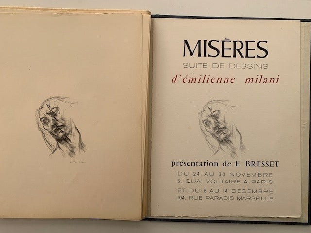 Paul Claudel : Ferveur. Avec 8 dessins originaux d'Emilienne Milani [signé par Paul Claudel  on joint une lettre signé de Claudel et plusieurs dessins originaux et documents d'Emilienne Milani)