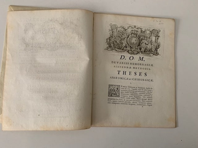 Jacobus-Ludovicus Moreau : De Variis Haemorragiae sistend ae methodis. Theses Anatomicae et Chirurgicae