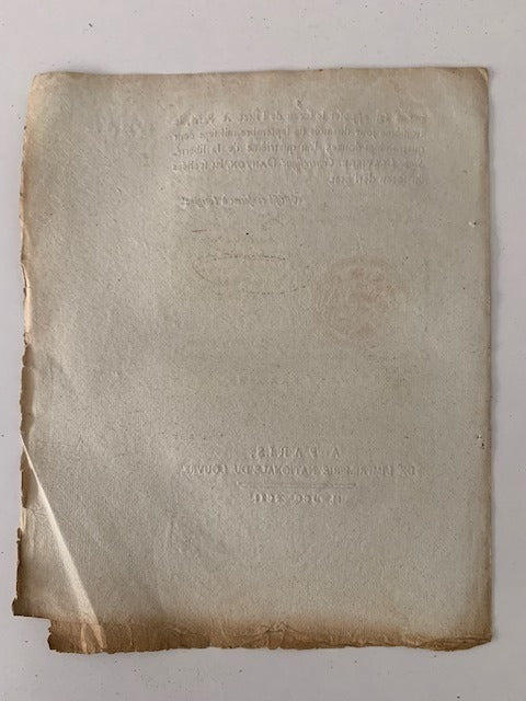 Loi Relative à la fabrication des Pièces de 3, 6, 12 & 24 deniers. Du 2 Septembre 1792  l'an quatrième de la Liberté