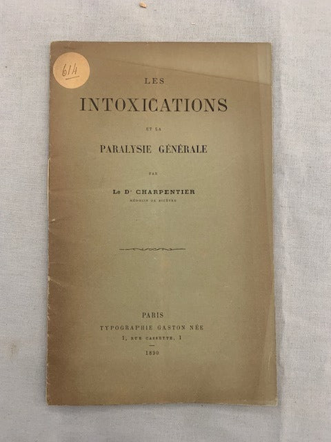 Charpentier‎ : Les Intoxications et la Paralysie Générale