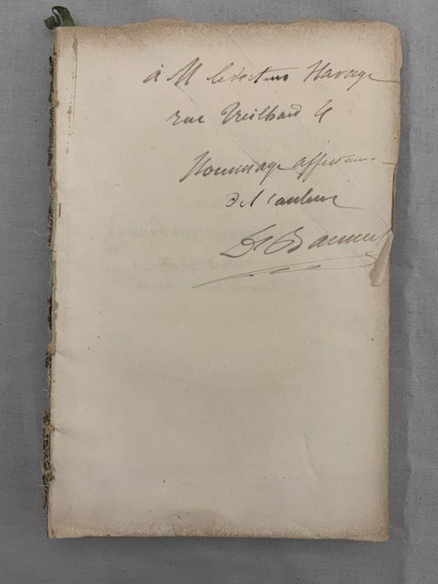 Léopold‎ Baumel : Des Lésions non Congénitales du Cœur Droit et de leurs Effets. Thèse présentée au Concours pour l'Agrégation (Pathologie interne et Médecine légale) [Dédicace de l'auteur]