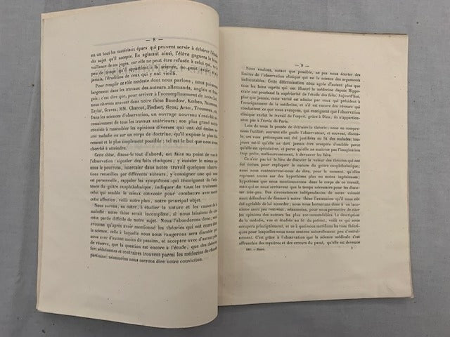 Louis-Octave‎ Huard : Du Goitre-Exophtalmique. Thèse pour le Doctorat en Médecine  Présentée et soutenue le 17 août 1861 [avec dédicace de l'auteur]