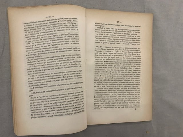 Davasse et Deville : Études Cliniques sur les Maladies Vénériennes. Plaques Muqueuses [avec dédicace d'Amédée Deville]