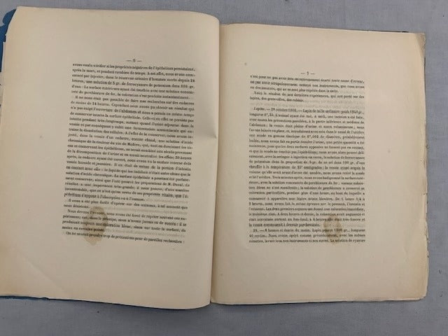 Joseph-Jules-César‎ Susini : De l'Imperméabilité de l'Épithélium Vésical. Thèse présentée à la Faculté de Médecine de Strasbourg et soutenue publiquement le mardi  19 novembre  à 3 heures