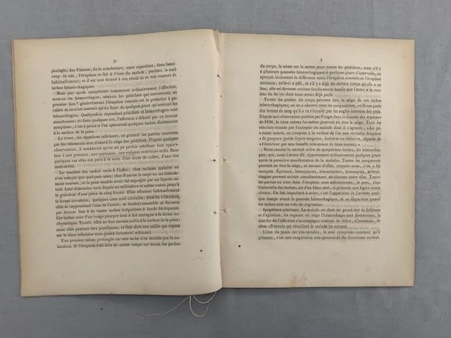 Henri Stieldorff : Essai sur le Purpura Hæmorrhagica. Thèse présentée à la Faculté de Médecine de Strasbourg et soutenue publiquement le mercredi 21 décembre 1864  à 3 heures du soir [avec envoi de l'auteur]
