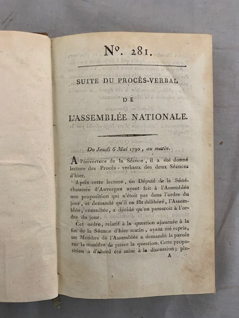 Suite du Procès-Verbal de l'Assemblée Nationale No. 281 (6 mai 1790) au No. 303 (29 mai 1790)