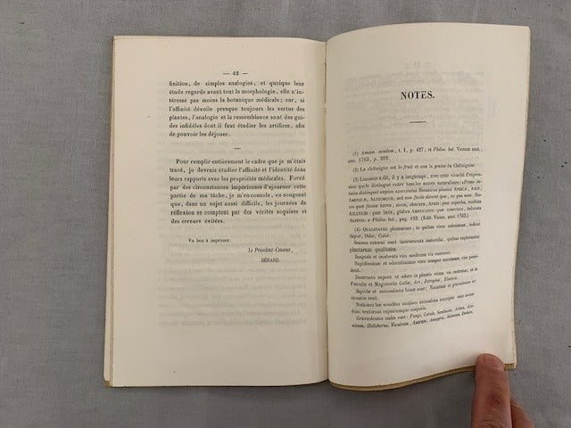 J.-E. ‎Planchon : Des Limites de la Concordance entres les Formes,  la Structure, les Affinités des Plantes et leurs Propriétés Médicinales. Thèse présentée et publiquement soutenue à la Faculté de Médecine de Montpellier le 7 février 1851