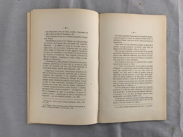 Antoine Voreux : Du Procédé de la Cravate dans les Luxations Anciennes de l'Épaule