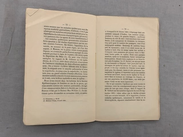 Xavier Gouraud : Caractères généraux des Maladies épidémiques. Thèse présentée au Concours pour l'Agrégation