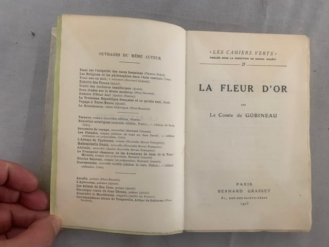 Le Comte de Gobineau : La Fleur d'Or [sur papier Hollande van Gelder]