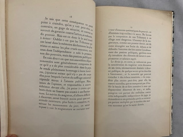 René ‎Bérenger : Procès-verbal de l'Audience solennelle de Rentrée le 3 novembre 1869 de la Magistrature et de quelques Réformes relatives à l'Organisation Judiciaire. Discours. Cour Impérial de Lyon