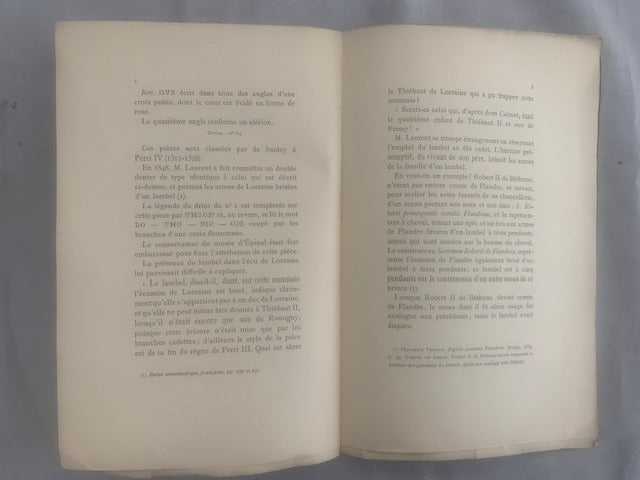 F. Mazerolle : Monnaies de Ferri IV de Lorraine. Restituées à Ferri III (Numismatique Lorraine)