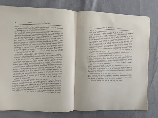 ‎[d'Arsonval, Arsène] Jubilé du Professeur A. d'Arsonval. 27 mai 1933