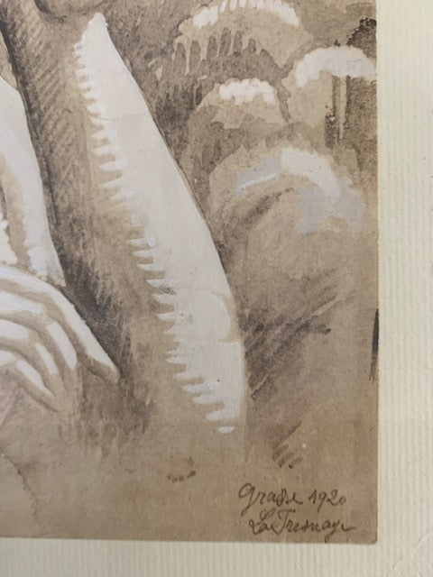 Roger de la‎ Fresnaye : Le Rêveur de Grasse. Lithographie  signée dans la planche