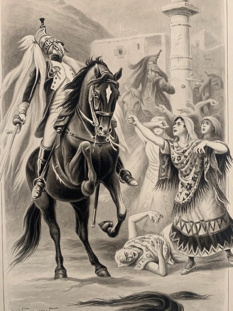 Eugène Chaperon : Dessin original signé