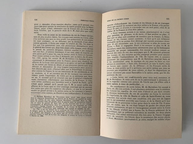 M. Bartoli : Pasquale Paoli. Père de la Patrie Corse. Avant-propos de A. Spacensky-Sirinelli et L. Felli