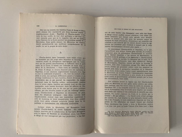 Problèmes d'histoire de la Corse (de l'Ancien Régime à 1815). Actes du Colloque d'Ajaccio 29 octobre 1969