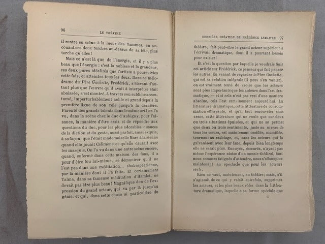 J. ‎Barbey d'Aurevilly : Le Théâtre Contemporain (1866-1968) Première série. Préface de Lucien Descaves