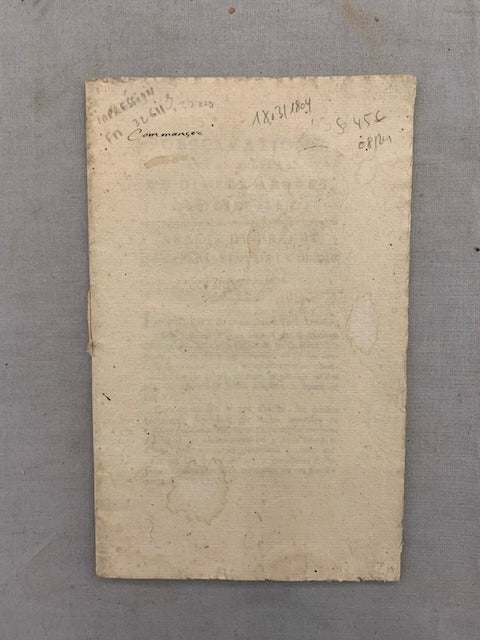 Observations sur la Culture de divers Arbres  Arbustes et Plantes. Arrête du Préfet du Département de la Drome. Du 5 vendémiaire  an 12