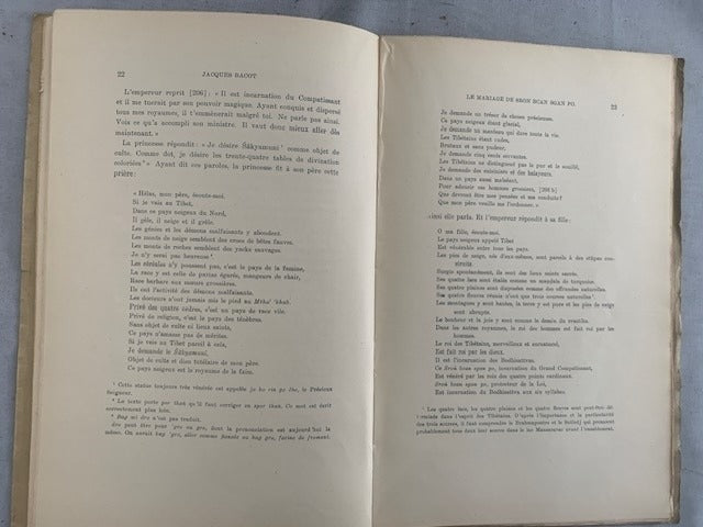 Jacques‎ Bacot : Le mariage chinois du roi tibétain Sron bcan sgan po