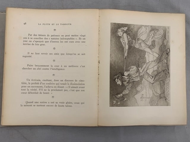 Ferdinand‎ Bac : La Flûte et le Tambour. Pensées & Images d'un Témoin du Siècle. Édition de Luxe illustrée de 90 planches hors texte