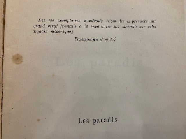 Georges Vanor : Les paradis