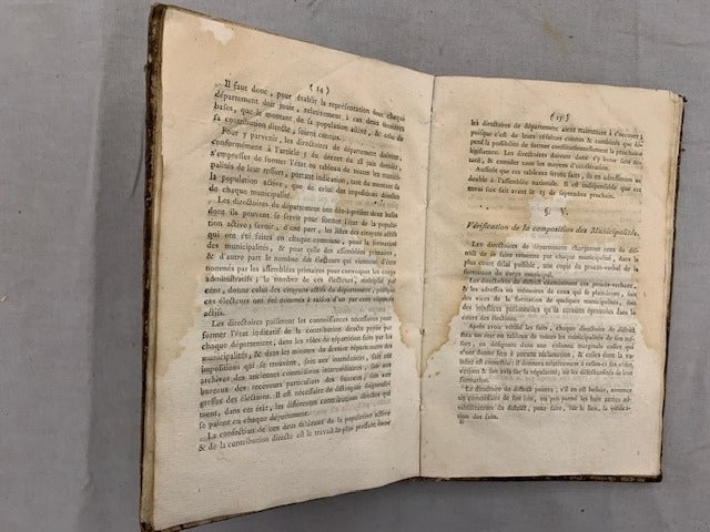 Instruction de l'Assemblée Nationale  sur les Fonctions des Assemblées Administratives. Du 12 Août 1790