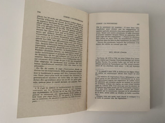 Jean-Paul Delors & Stephane Muracciole : Corse. La Poudrière