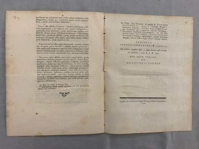 Albertus Franciscus Floridorus‎ Streck : De Exfoliatione ossium praecavenda  vel accerleranda