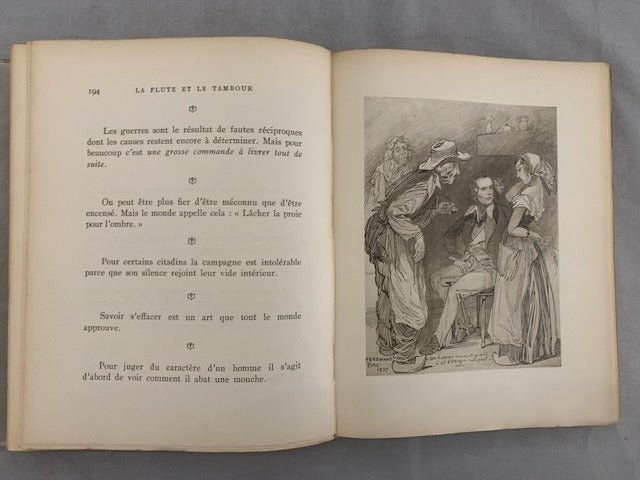 Ferdinand‎ Bac : La Flûte et le Tambour. Pensées & Images d'un Témoin du Siècle. Édition de Luxe illustrée de 90 planches hors texte