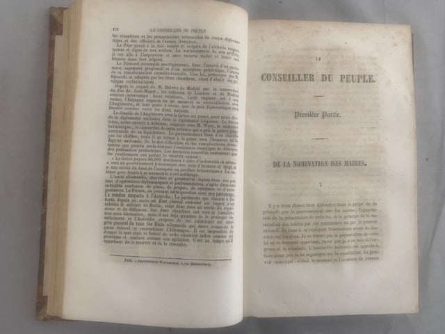 M.A. de‎ Lamartine : Le Conseiller du Peuple. Première année (1849)