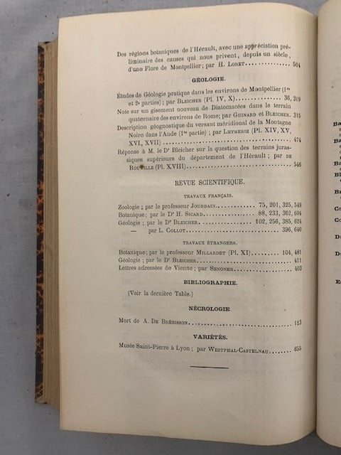 E. Dubreuil et E. Heckel : Revue des Sciences Naturelles. Tome I. No. 1. 1er Juin 1872