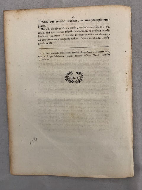 Joannes-Jacobus Thillaye : Dissertatio Anatomico-Chirurgica de Poplitis Aneurysmate