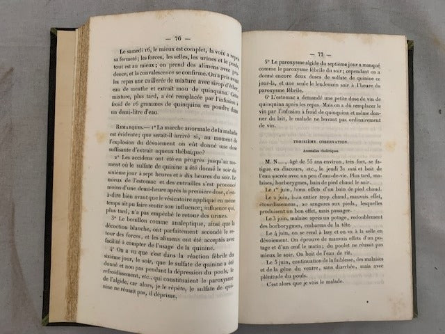 Récamier; d'Astros; Jal; Beullac; Bertulus‎ : Recueil de 4 textes sur la choléra & ...L'Influence que peut exercer l'Éclairage au gaz .....