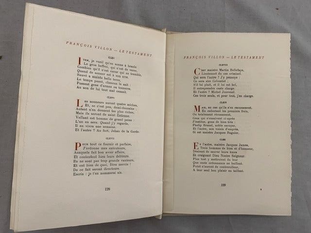 François Villon : Oeuvres illustrées par Noël Feuerstein