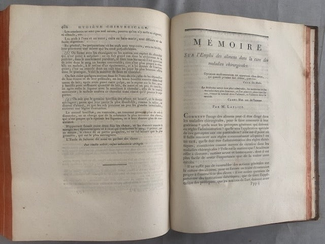 Mémoires sur les Sujets proposés pour les Prix de l'Académie de Chirurgie. Tome V  Premiére Partie. Depuis l'année 1775
